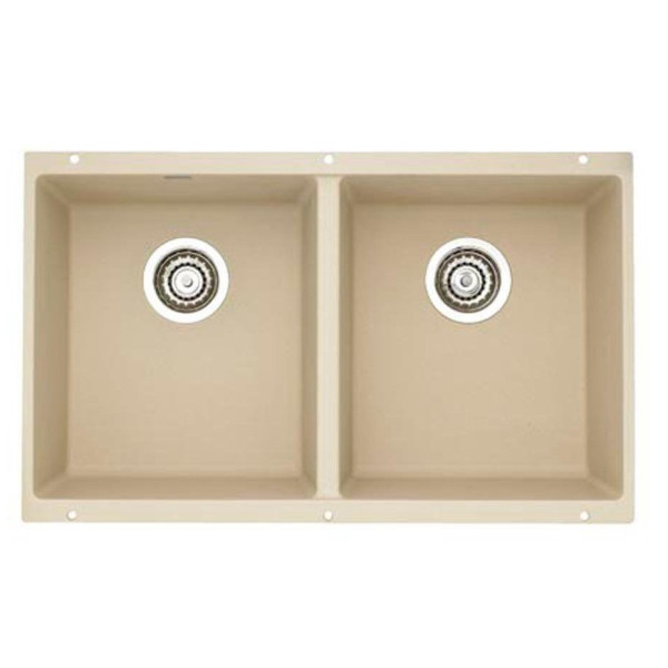 Blanco 51PCS-EQL Precis 16 Inch Equal Double Bowl Undermount Kitchen Sink