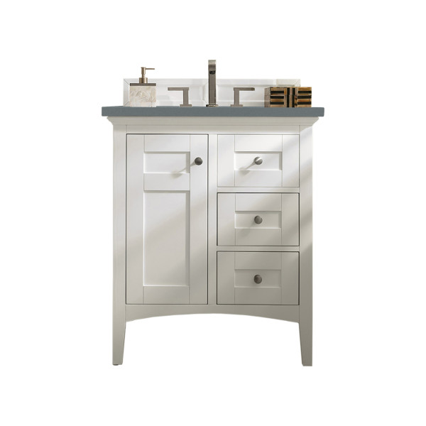James Martin 527-V30-BW-3A Palisades 30" Bright White Single Vanity w/ Top