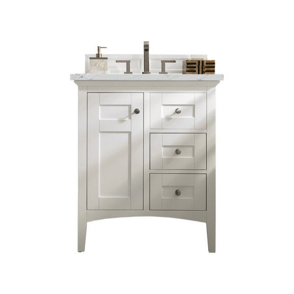James Martin 527-V30-BW-3A Palisades 30" Bright White Single Vanity w/ Top