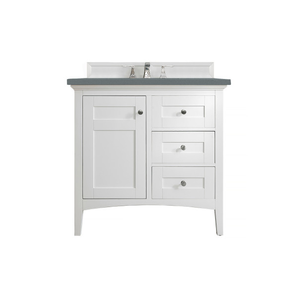 James Martin 527-V36-BW-3 Palisades 36" Single Vanity Bright White w/ Top