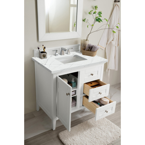 James Martin 527-V36-BW-3 Palisades 36" Single Vanity Bright White w/ Top