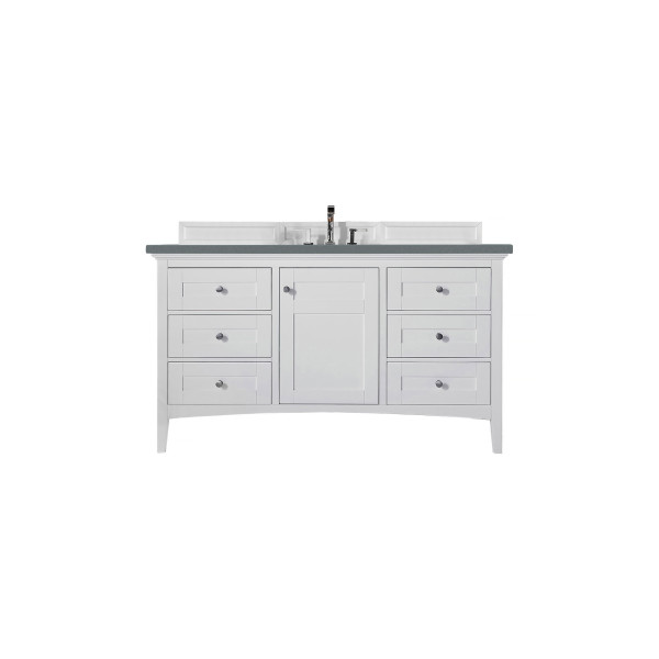 James Martin 527-V60S-BW-4CAR 60 Inch Single Vanity Bright White with Top