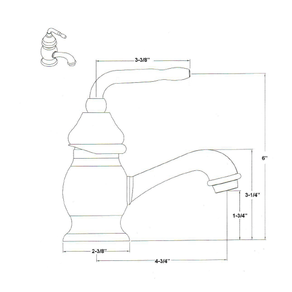 Cheviot 5289 SEINE Single Hole Monoblock Lavatory Faucet - 3 Colors Choices