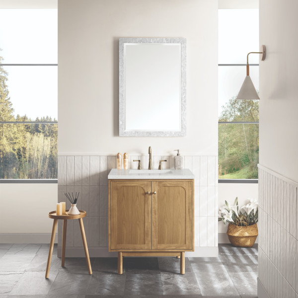 James Martin 545-V30-LNO-3LDL 30" Vanity Light Natural Oak w/ Lime Delight Top