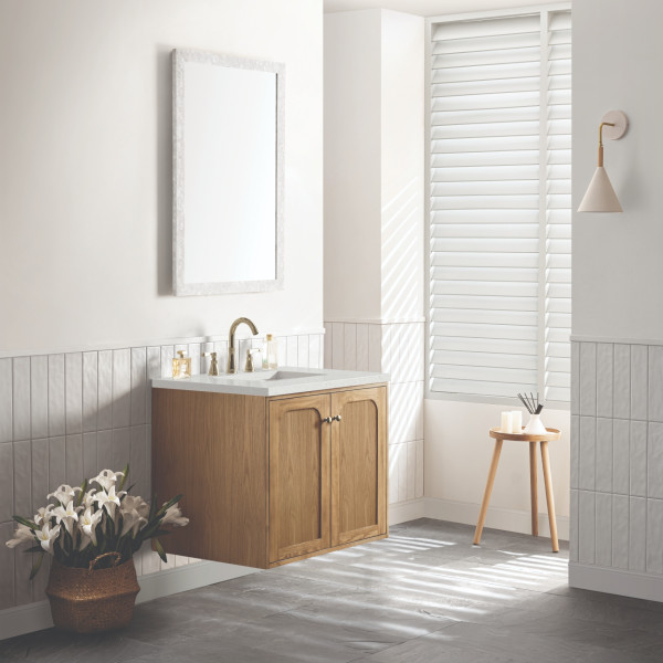 James Martin 545-V30-LNO-3LDL 30" Vanity Light Natural Oak w/ Lime Delight Top