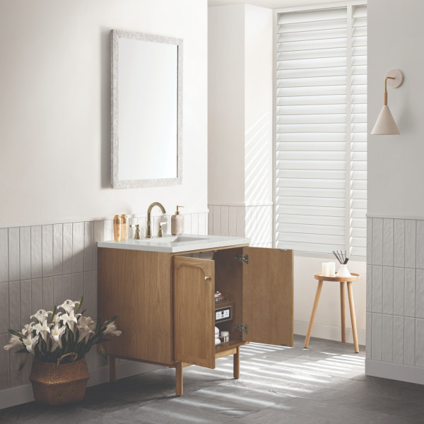 James Martin 545-V30-LNO-3LDL 30" Vanity Light Natural Oak w/ Lime Delight Top