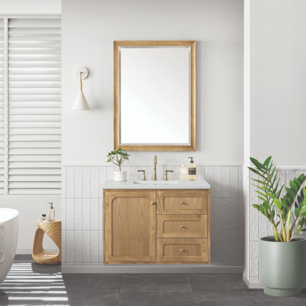 James Martin 545-V36-LNO-3LDL 36" Vanity Light Natural Oak w/ Lime Delight Top