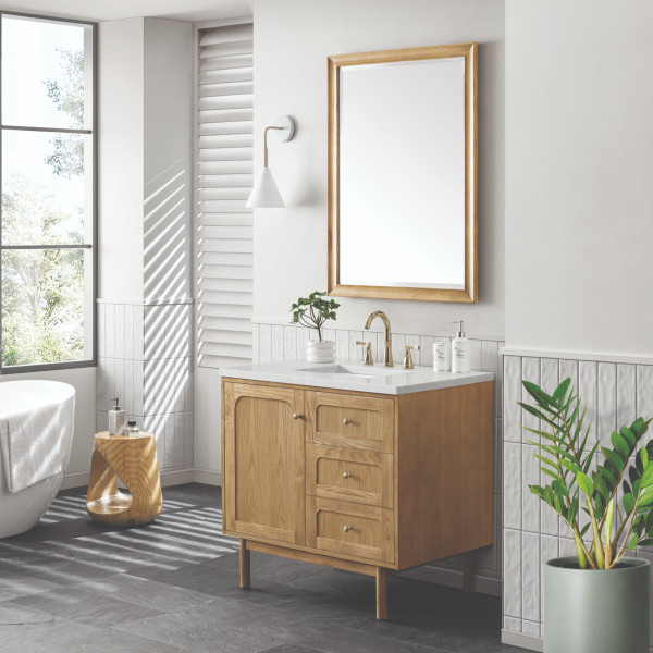 James Martin 545-V36-LNO-3LDL 36" Vanity Light Natural Oak w/ Lime Delight Top