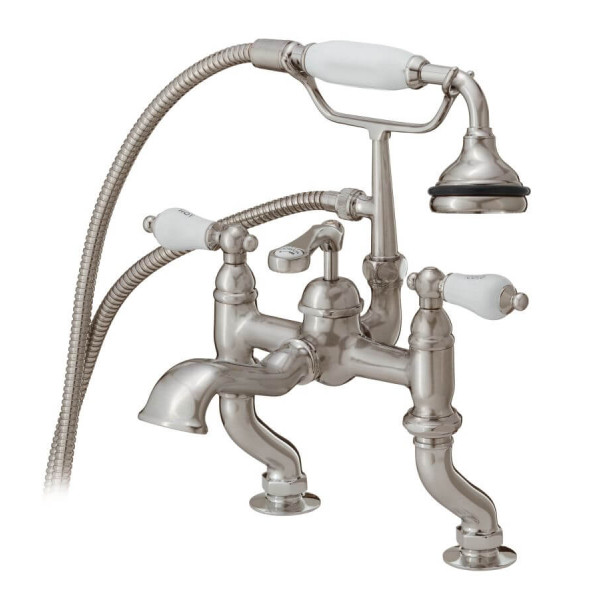 Cheviot 6012 Rim Mount Lever Handles Bathtub Filler with Hand Shower