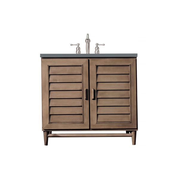 James Martin 620-V36-WW-3 36" Single Vanity White Washed Walnut with Top