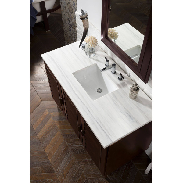 James Martin 620-V48-BNM-3 Portland 48" Burnished Mahogany Vanity w/ 3CM Top
