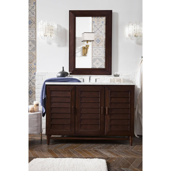 James Martin 620-V48-BNM-3 Portland 48" Burnished Mahogany Vanity w/ 3CM Top