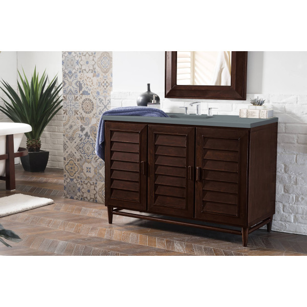 James Martin 620-V48-BNM-3 Portland 48" Burnished Mahogany Vanity w/ 3CM Top