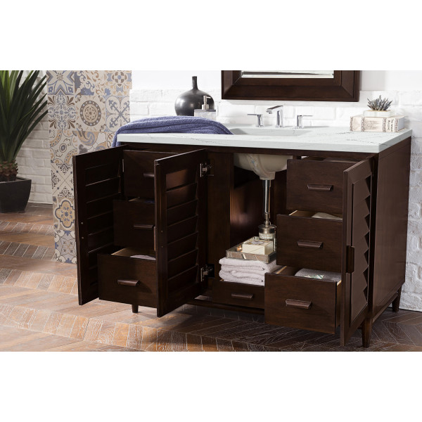 James Martin 620-V48-BNM-3 Portland 48" Burnished Mahogany Vanity w/ 3CM Top