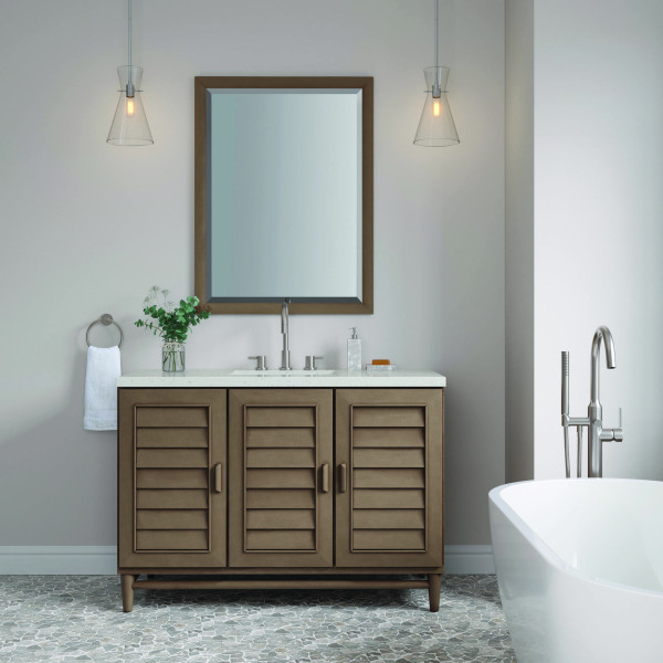 James Martin 620-V48-WW-3LDL 48" Vanity Whitewashed Walnut w/ Lime Delight Top