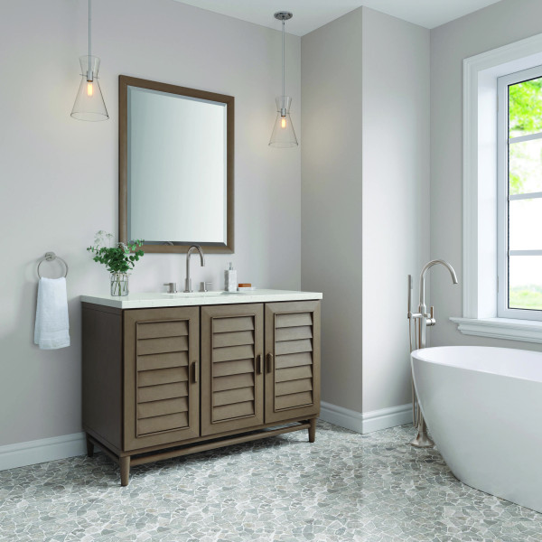 James Martin 620-V48-WW-3LDL 48" Vanity Whitewashed Walnut w/ Lime Delight Top