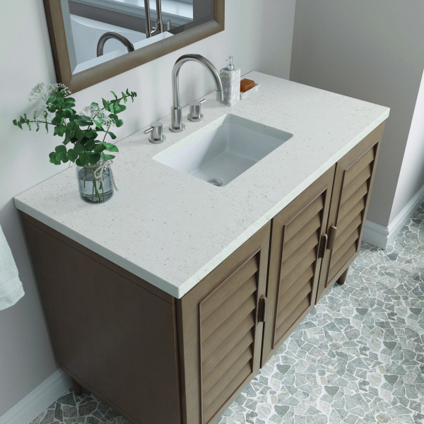 James Martin 620-V48-WW-3LDL 48" Vanity Whitewashed Walnut w/ Lime Delight Top