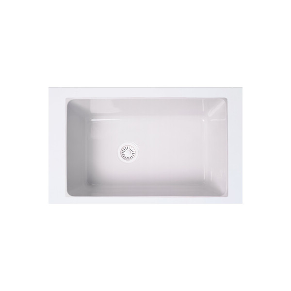 Biscuit Rohl 6307 Allia 32'' Undermount Fireclay Kitchen Sink 