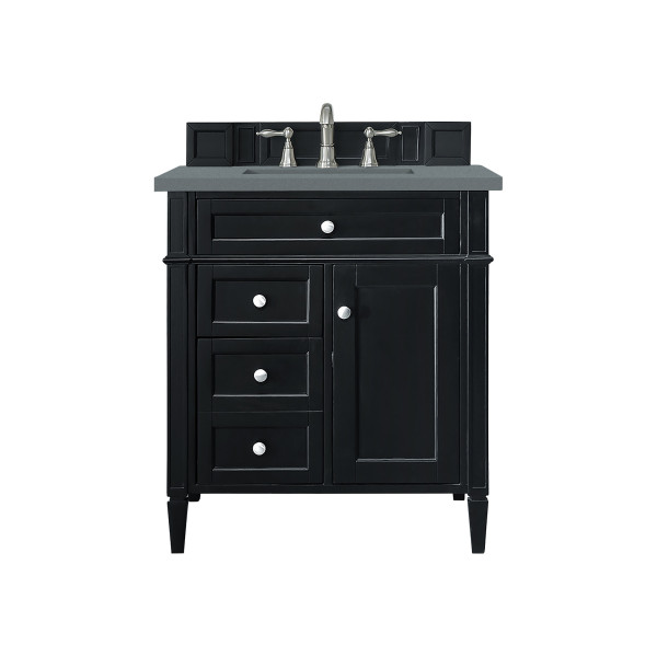 James Martin 650-V30-BKO-3 Brittany 30 Inch Black Onyx Single Sink Vanity