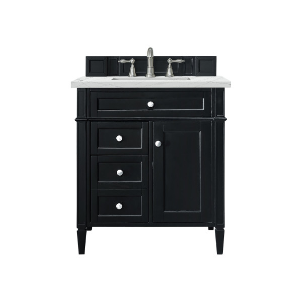 James Martin 650-V30-BKO-3 Brittany 30 Inch Black Onyx Single Sink Vanity