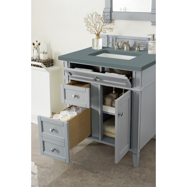James Martin 650-V30-UGR-3 Brittany 30" Urban Gray Single Vanity w/ 3CM Top