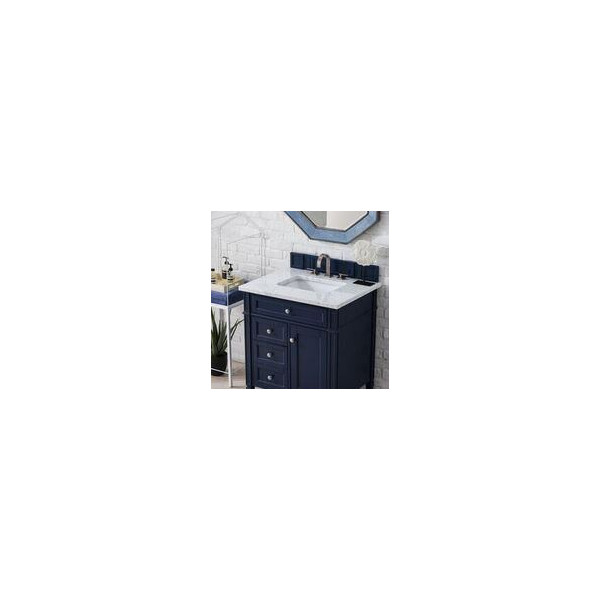 James Martin 650-V30-VBL-3C Brittany 30" Victory Blue Vanity w/ 3CM Countertop