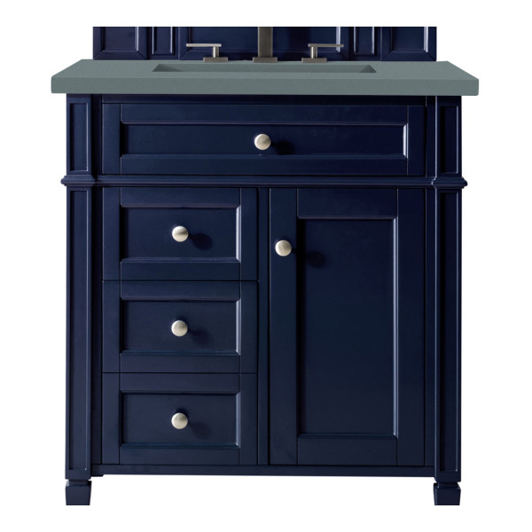 James Martin 650-V30-VBL-3 Brittany 30" Victory Blue Vanity w/ 3CM Countertop