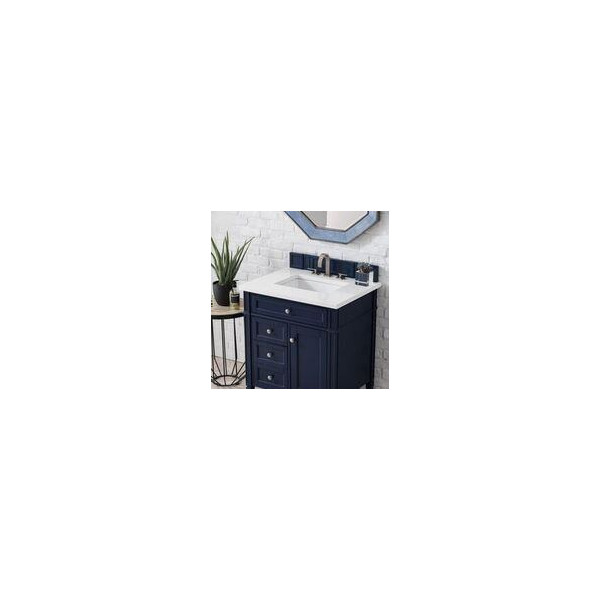James Martin 650-V30-VBL-3C Brittany 30" Victory Blue Vanity w/ 3CM Countertop