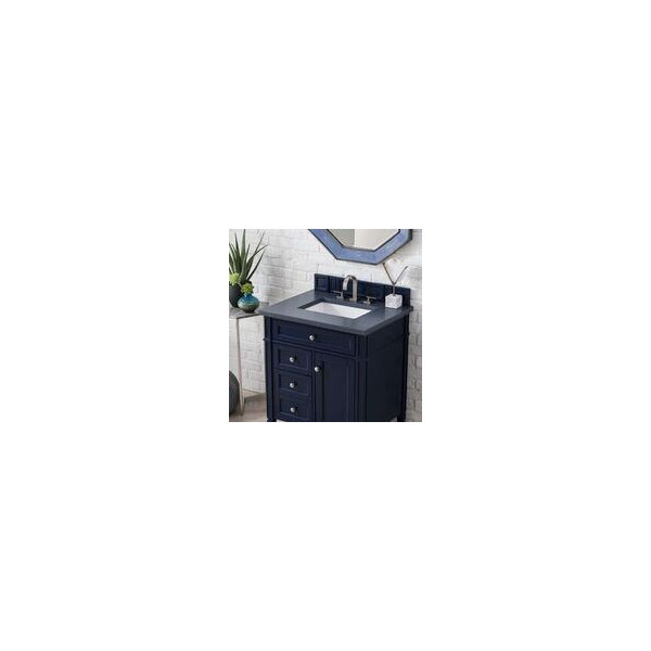 James Martin 650-V30-VBL-3C Brittany 30" Victory Blue Vanity w/ 3CM Countertop