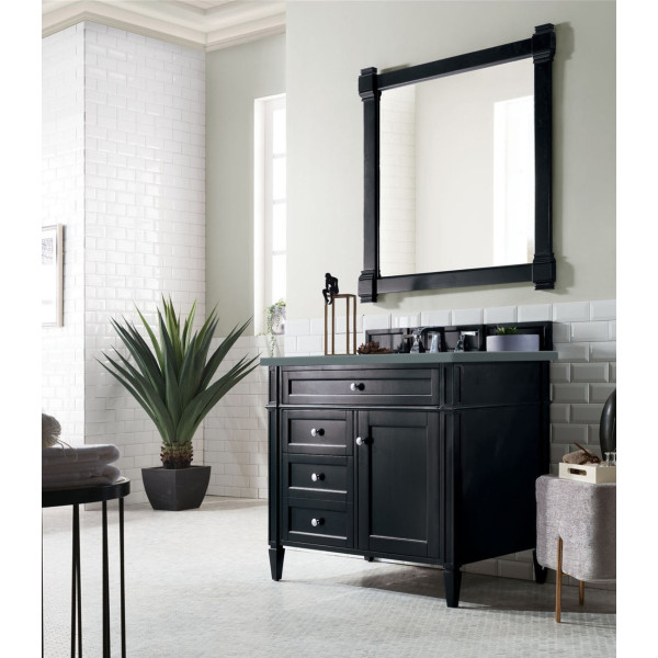 James Martin 650-V36-BKO-3 Brittany 36" Single Vanity Black Onyx withe Top