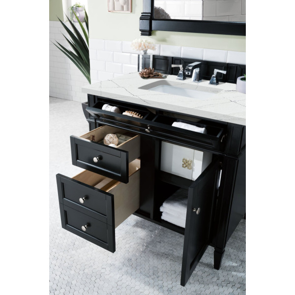 James Martin 650-V36-BKO-3 Brittany 36" Single Vanity Black Onyx withe Top