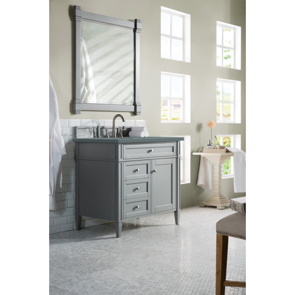 James Martin 650-V36-UGR-3 Brittany 36" Urban Gray Single Vanity with Top