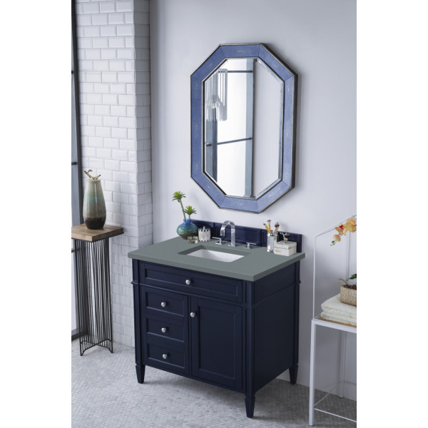 James Martin 650-V36-VBL-3C Brittany 36" Victory Blue Single Vanity w/ Top