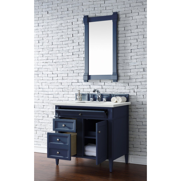 James Martin 650-V36-VBL-3C Brittany 36" Victory Blue Single Vanity w/ Top