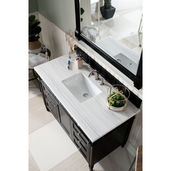 James Martin 650-V48-BKO-3 Brittany 48" Black Onyx Vanity w/ 3CM Countertop
