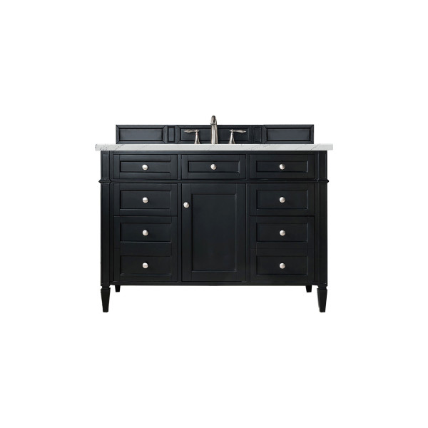 James Martin 650-V48-BKO-3 Brittany 48" Black Onyx Vanity w/ 3CM Countertop