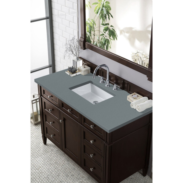 James Martin 650-V48-BNM-3 Brittany 48" Burnished Mahogany Vanity w/ 3CM Top