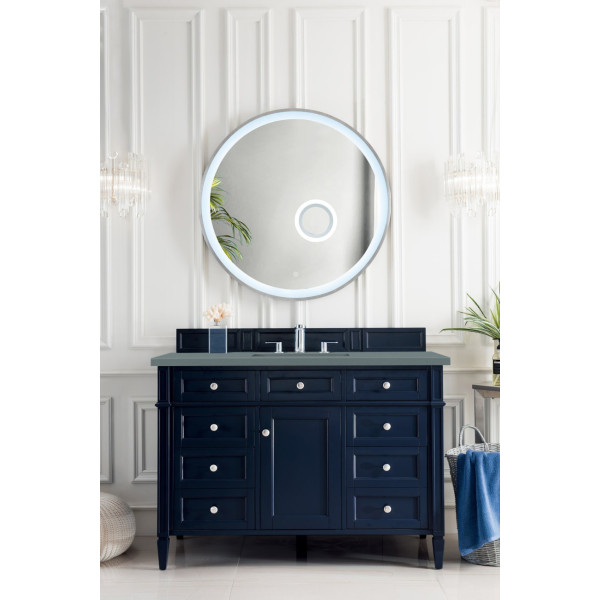 James Martin 650-V48-VBL-3 Brittany 48" Victory Blue Vanity w/ 3 CM Top