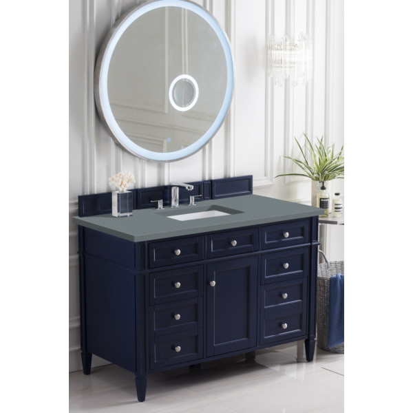 James Martin 650-V48-VBL-3 Brittany 48" Victory Blue Vanity w/ 3 CM Top