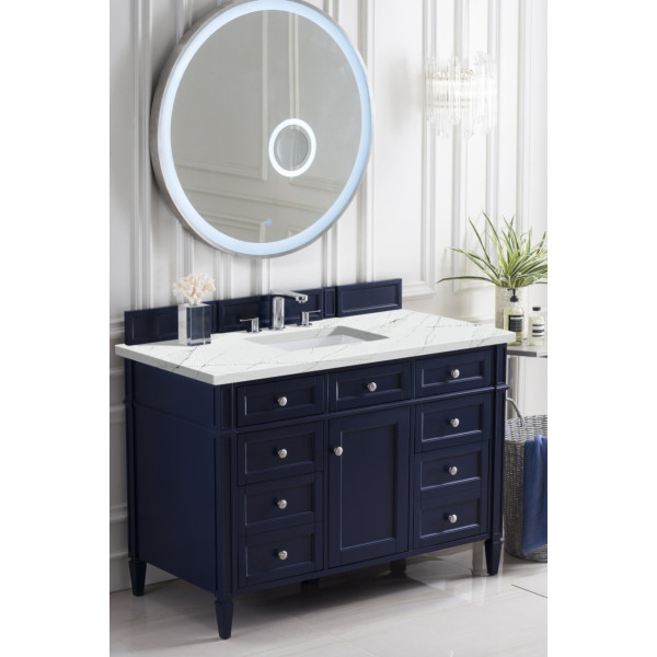 James Martin 650-V48-VBL-3 Brittany 48" Victory Blue Vanity w/ 3 CM Top