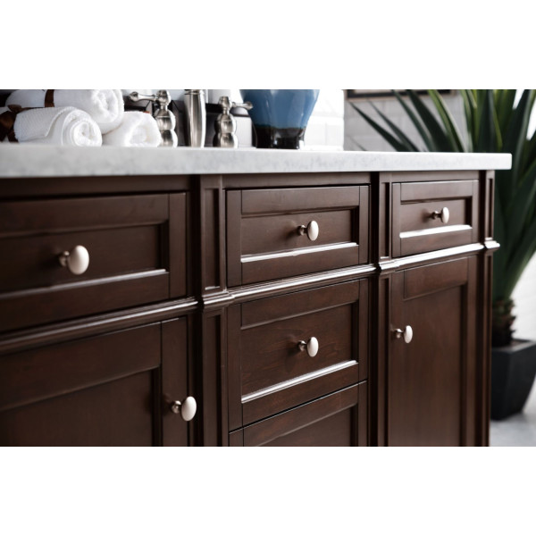 James Martin 650-V60D-BNM-3 60" Burnished Mahogany Double Vanity w/ Top