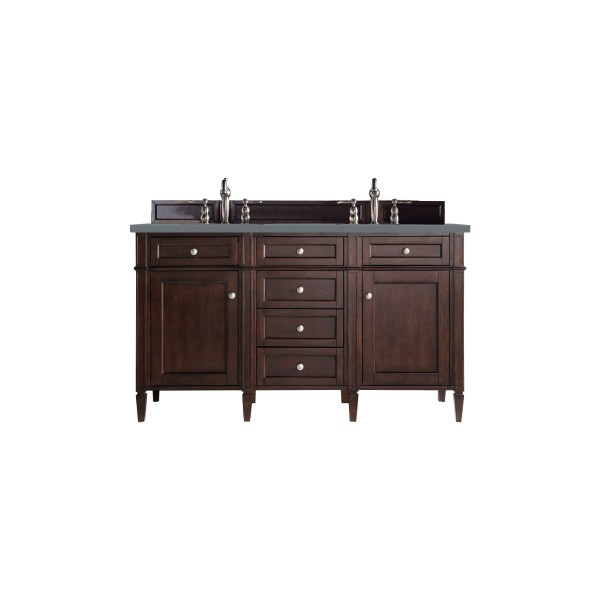 James Martin 650-V60D-BNM-3 60" Burnished Mahogany Double Vanity w/ Top