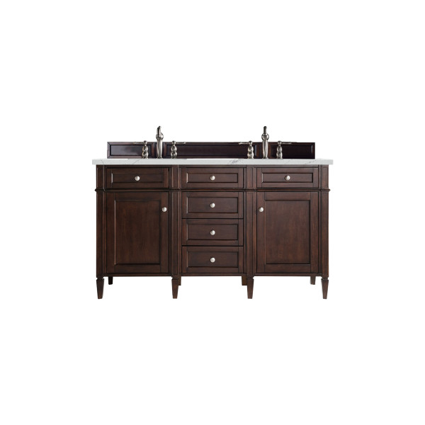James Martin 650-V60D-BNM-3 60" Burnished Mahogany Double Vanity w/ Top