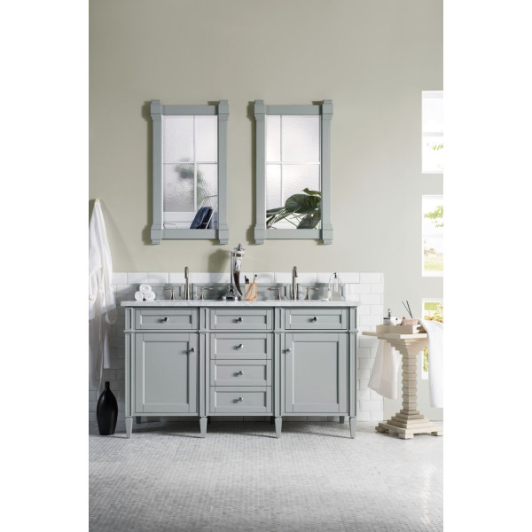 James Martin 650-V60D-UGR-3 Brittany 60" Urban Gray Double Vanity with Top