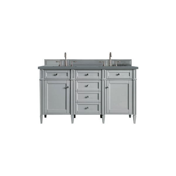 James Martin 650-V60D-UGR-3 Brittany 60" Urban Gray Double Vanity with Top