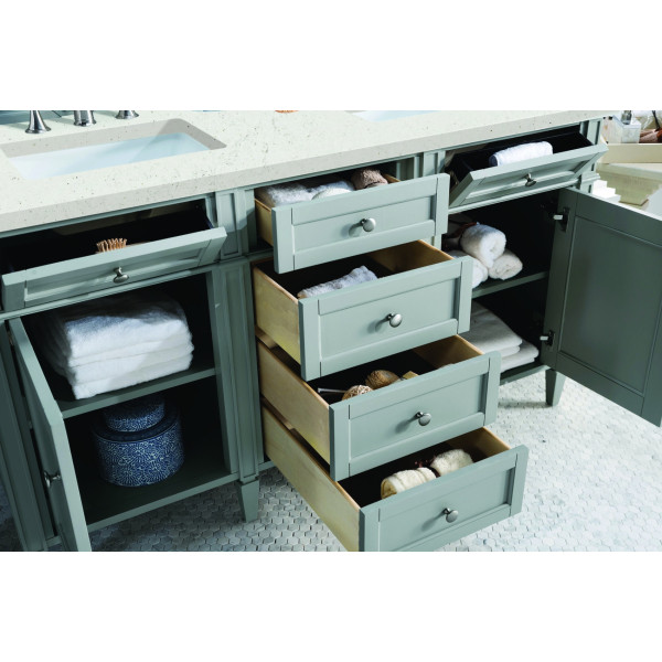 James Martin 650-V60D-UGR-3LDL Vanity Urban Gray w/ Lime Delight Quartz Top