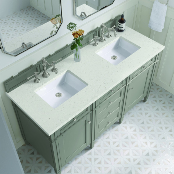 James Martin 650-V60D-UGR-3LDL Vanity Urban Gray w/ Lime Delight Quartz Top