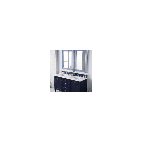 James Martin 650-V60D-VBL-3 Brittany 60" Victory Blue Double Vanity w/ Top