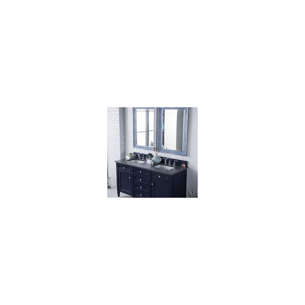 James Martin 650-V60D-VBL-3C Brittany 60" Victory Blue Double Vanity w/ Top