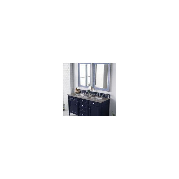 James Martin 650-V60D-VBL-3 Brittany 60" Victory Blue Double Vanity w/ Top